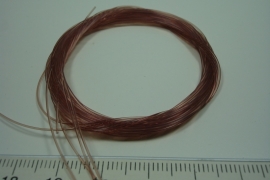 [ 5949 ] Nylon 0.5 mm. Bruin,  5 x 110 cm.