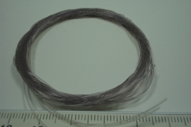 [ 5944 ] Nylon 0.5 mm. Grijs,  5 x 110 cm.