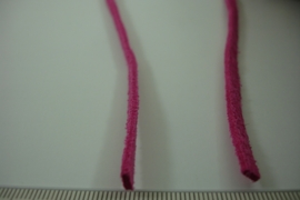 [ 6379 ] Plat Suede Veter 5 mm. Donker Roze, per meter