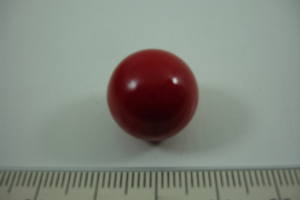 [ 0917 ] Klank bal 16 mm. donker  Rood.