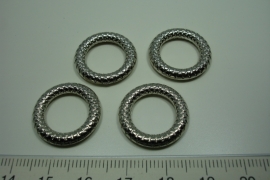 [ 5171 ] Sier ring gesloten, 20 mm. per 8 stuks