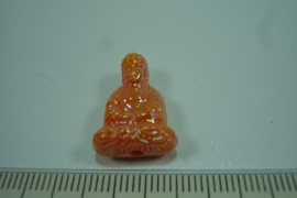 [ 7052 ] Boeddha zit 19 mm. Oranje, per stuk