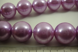 +[ 6568 ] Glas kraal 16 mm. Rose, 25 stuks