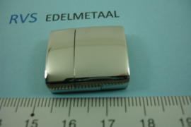 [ 8421 ] RVS,  Magneet slot  18.5 x 4 mm. inw.  per stuk