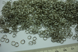 +[ 5133 ] Actie: Ring open 5 mm chroom. 2000 stuks.