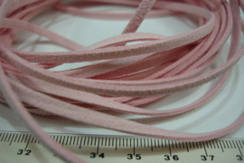 [ 6994 ] Suede Veter 3 mm. licht Roze, 5 meter