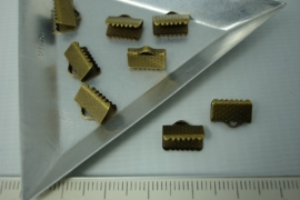 [5372 ] Lintklem 10 mm. Brons, 8 stuks