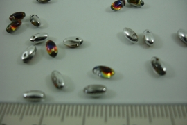 [ 6540 ] Rizo Beads 6 mm. Zilver AB, +/- 50 stuks