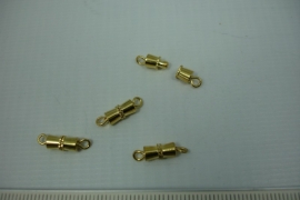 [5430 ] Draai slotje 10 mm.Goudkleur, 4 stuks 