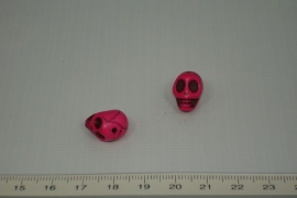 [ 0405 ] Doodshoofd 13 mm. Donker Roze, per stuk