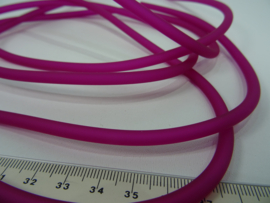 [ 6158-R ] hol Rubber 5 mm. Roze, per meter