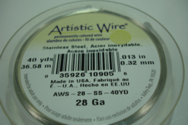 +[ 7051 ] RVS: Wire draad 0.32 mm. per klosje