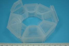 *[ 9093 ] 8 Compartment Ring doosje.