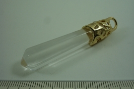 [ 1055 ] Pendel +/- 6 cm. natuursteen Bergkristal, per stuk