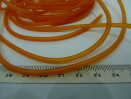 [ 6595-O ] hol Rubber 3 mm. Oranje, per meter