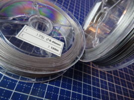 +[8023]  Acculon 0.45 mm, Zilvergrijs, rol van 100 meter