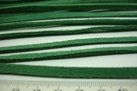 [ 6367 ] Plat Suede Veter 5 mm. Groen, per meter