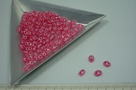 [5489 ] Twin Bead nr. 15, Roze Zilverrug, +/- 130 stuks