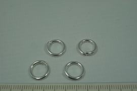 [0660 ] Open ring 10 x 1.5 mm. Verzilverd, per stuk