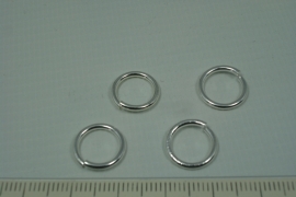[0661 ] Open ring 12 x 1.5 mm. Verzilverd, per stuk