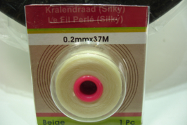 [ 7091 ] Kralendraad Silky  0.2 mm. Beige