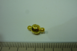 [ 6392 ] Magneet slotje 6 x 6½ mm. Goud kleur, per stuk