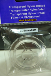 [ 7093 ] Transparant sterk Nylon draad 0.26 mm.
