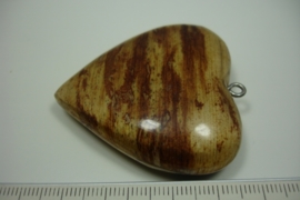 [ 6172 ] Hart van Bananenblad 4.5 cm. per stuk