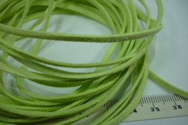 [ 6004 ] Suede veter 3 mm. Baby Groen, 5 meter.