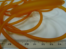 [ 5463-O ] hol Rubber 4 mm. Oranje, per meter