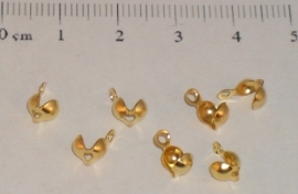 (5172) Kalotje goudkl. 3,5 mm 1 oog. 20 stuks.