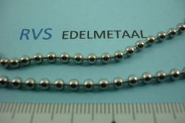 [ 8429 ]  RVS  Balketting 3 mm.  per meter