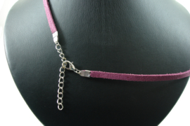 [ 1429 ] 5 mm. Veter Ketting 50 cm. Aubergine