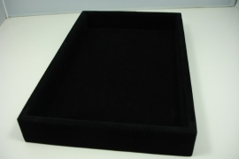 *[ 9198 ] 1 vaks bak klein, 14.5 x 23 cm. Zwart Fluweel,  per stuk