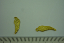 [ 1220 ] Vleugeltje 16.7 x 5.2 mm. Helder Goudkleur, per stuk