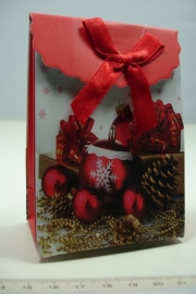 [ 5953 ] Kerst verpakking 7.5 x 10 cm. Kerstballen, per stuk