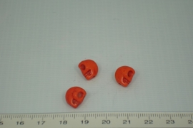 [ 0321 ] Doodshoofd  kraal  10 mm. Oranje, per stuk