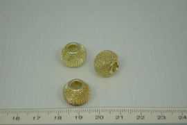 [1033 ] Net kraal  12 x 14 mm, Verguld, per stuk