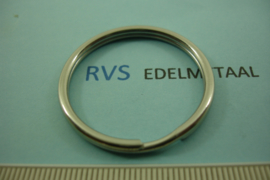 [ 8545 ]  RVS  Split ring  35 mm.  per 2 stuks