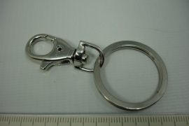 [5358 ] Muskaton slot met ring Zilverkleur, per stuk ( zie ander model bij slotjes )