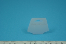 [5264 ] Oorbel/ ketting wit plastic,  10 stuks
