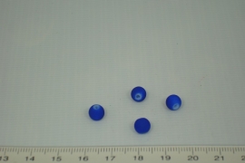 [0357 ] Glas kraal met rubber 6 mm Donker Blauw
