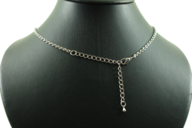 [ 6938 ]  Schakel ketting met slotje 44 cm. + 8 cm.