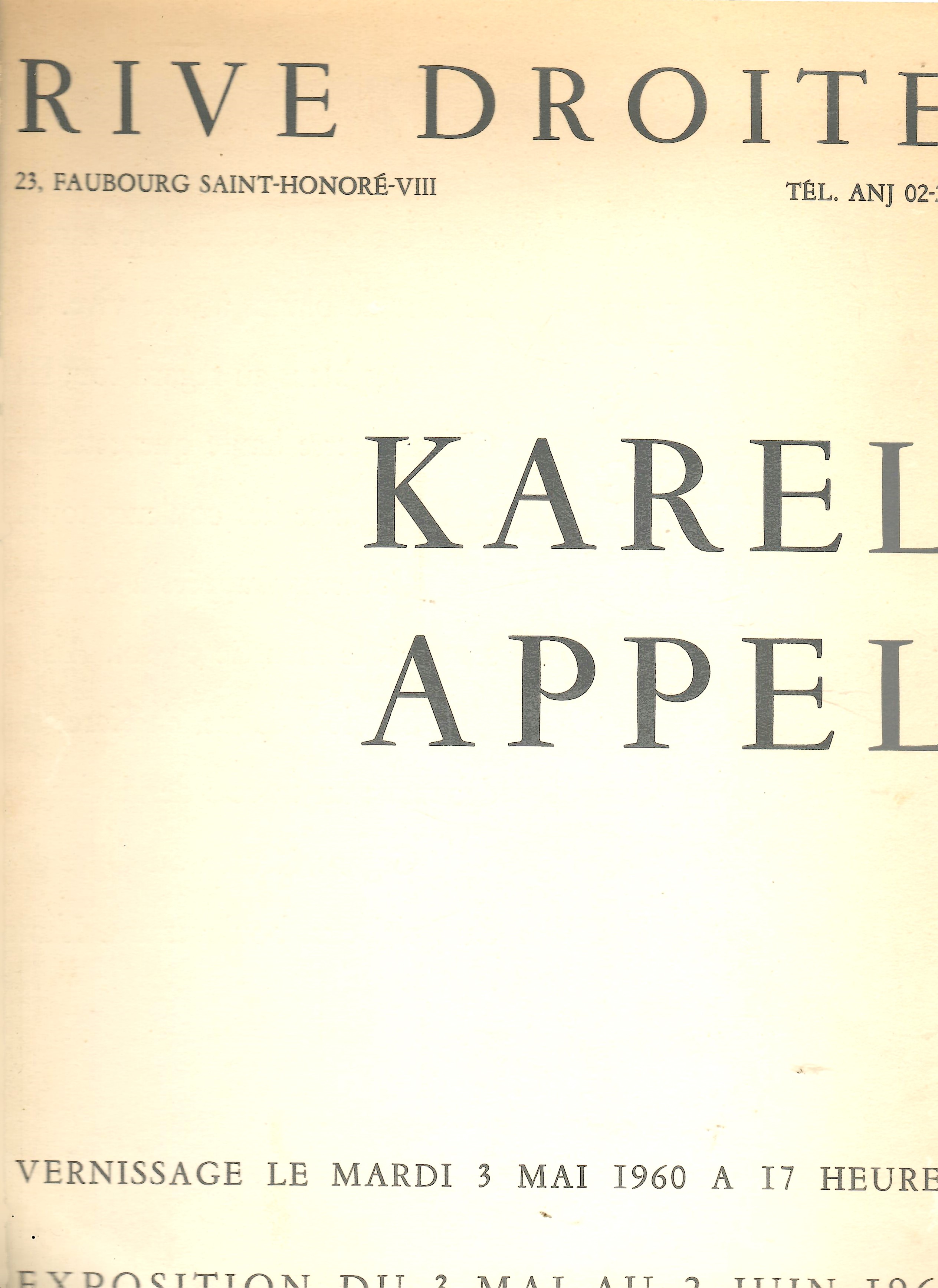 Appel, Karel: Karel Appel (Rive Droite)