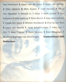 Catalogus Boymans van Beuningen : Stadscollectie 1988