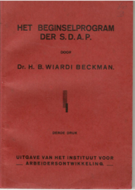 Wiardi Beckman, dr. H.B.: Het beginselprogram der S.D.A.P.