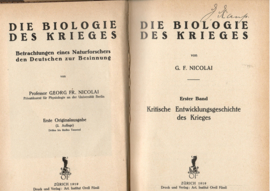 Nicolai, G.F.: Die Biologie des Krieges