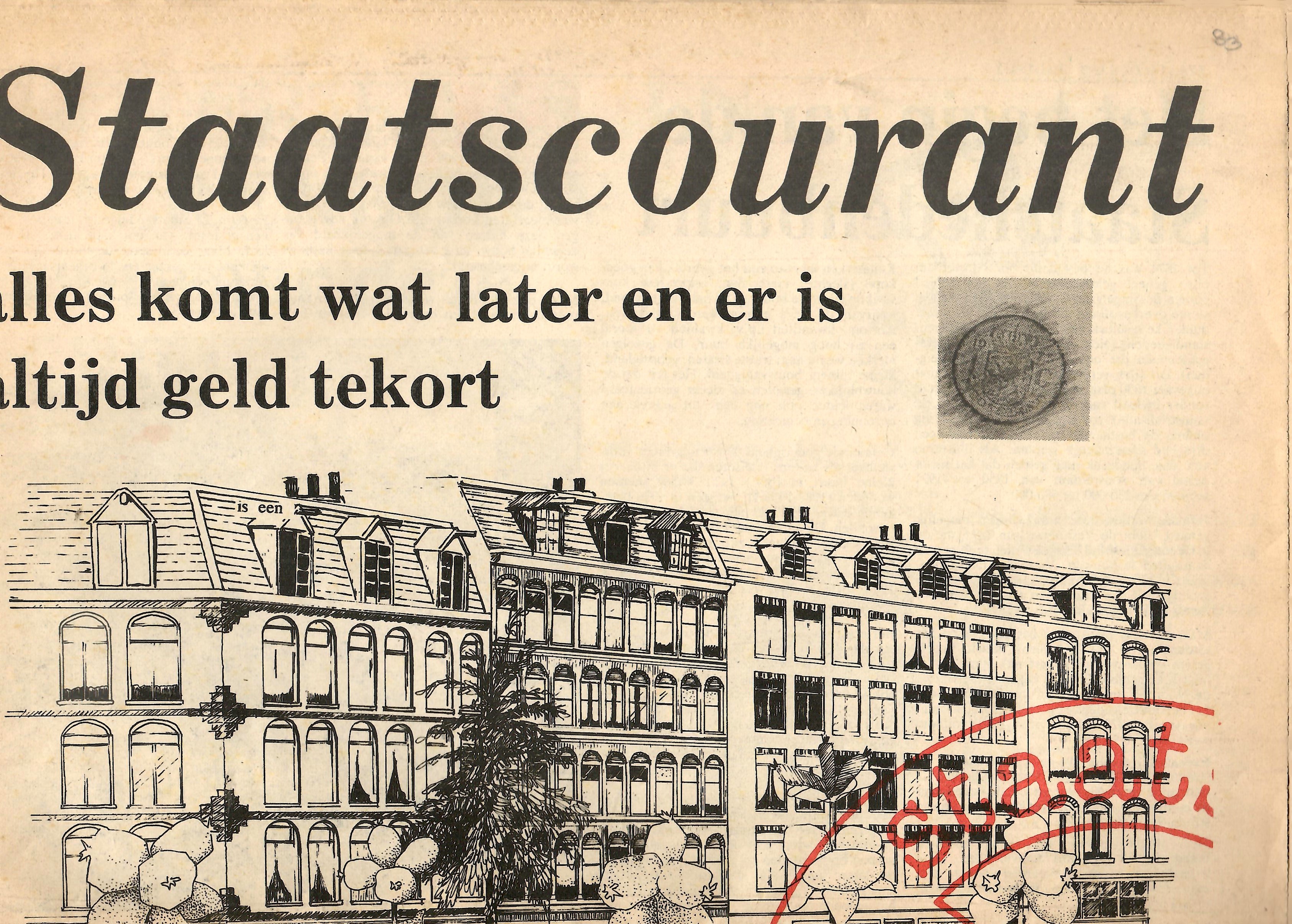 Staatscourant: 3 exemplaren bgin jaren '80