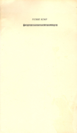 Kemp, Pierre: twee gedichten ("Albast"en "Eén-tonig-heid")