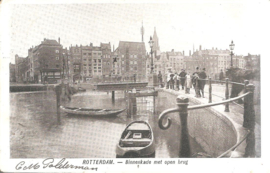 Rotterdam: Binnenkade met open brug